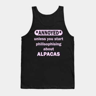 Funny Alpaca Birthday Saying Wool Women Tank Top